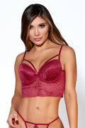Corpiño encaje vinotinto